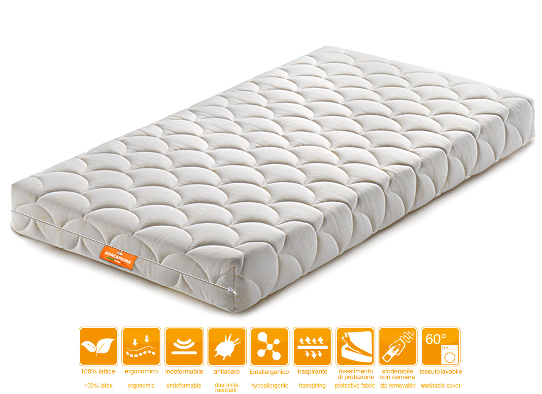 Latex Baby mattress modell TEDDY with removable cover side - Marcapiuma