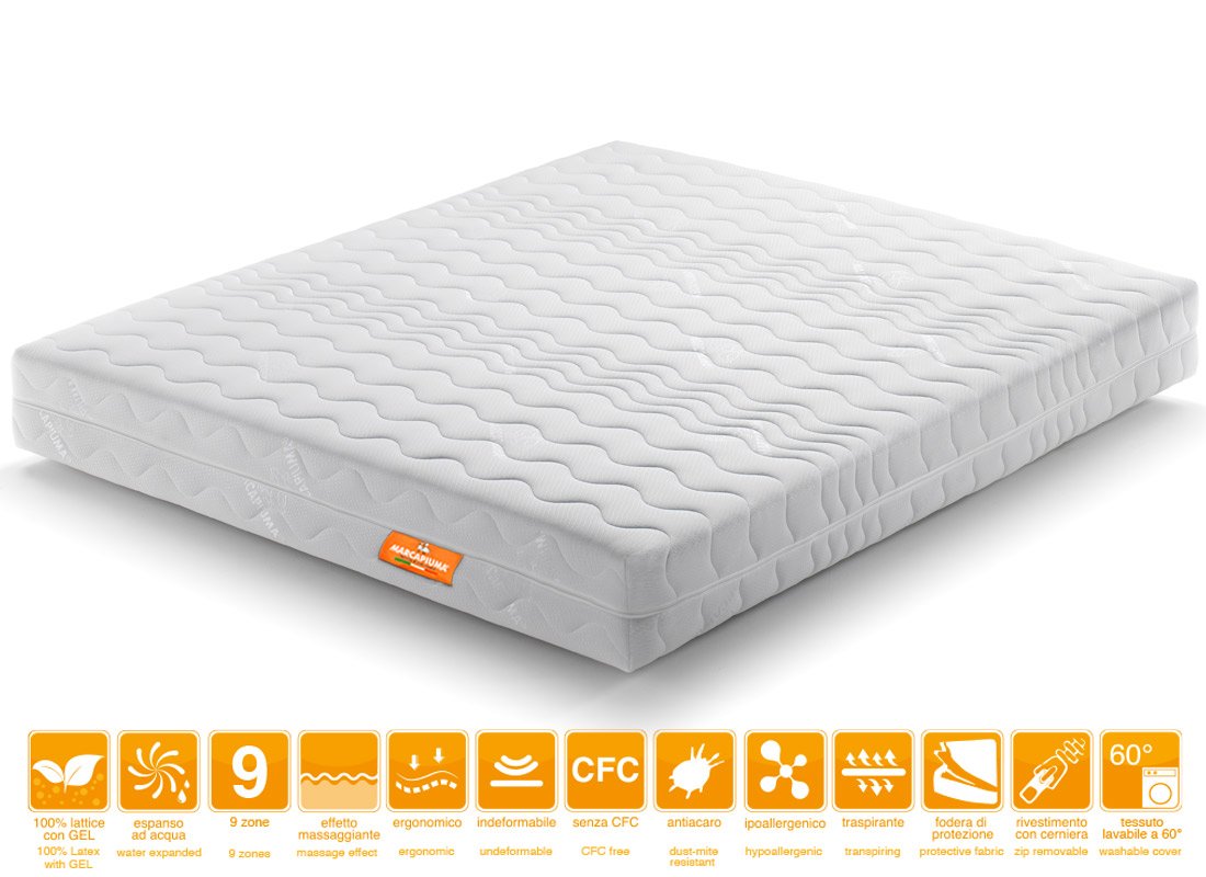 Double Latex Mattress Essential removable cover - Marcapiuma